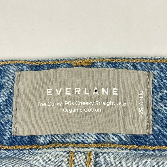 NWT Everlane Jeans Women's Size 29 The Curvy '90s Cheeky Blue - Picture 7 of 14